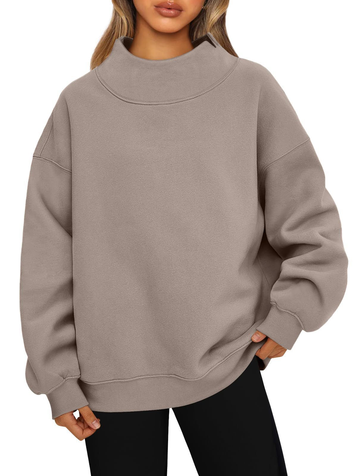 Fleece High-Neck Pullover Comfort Wear