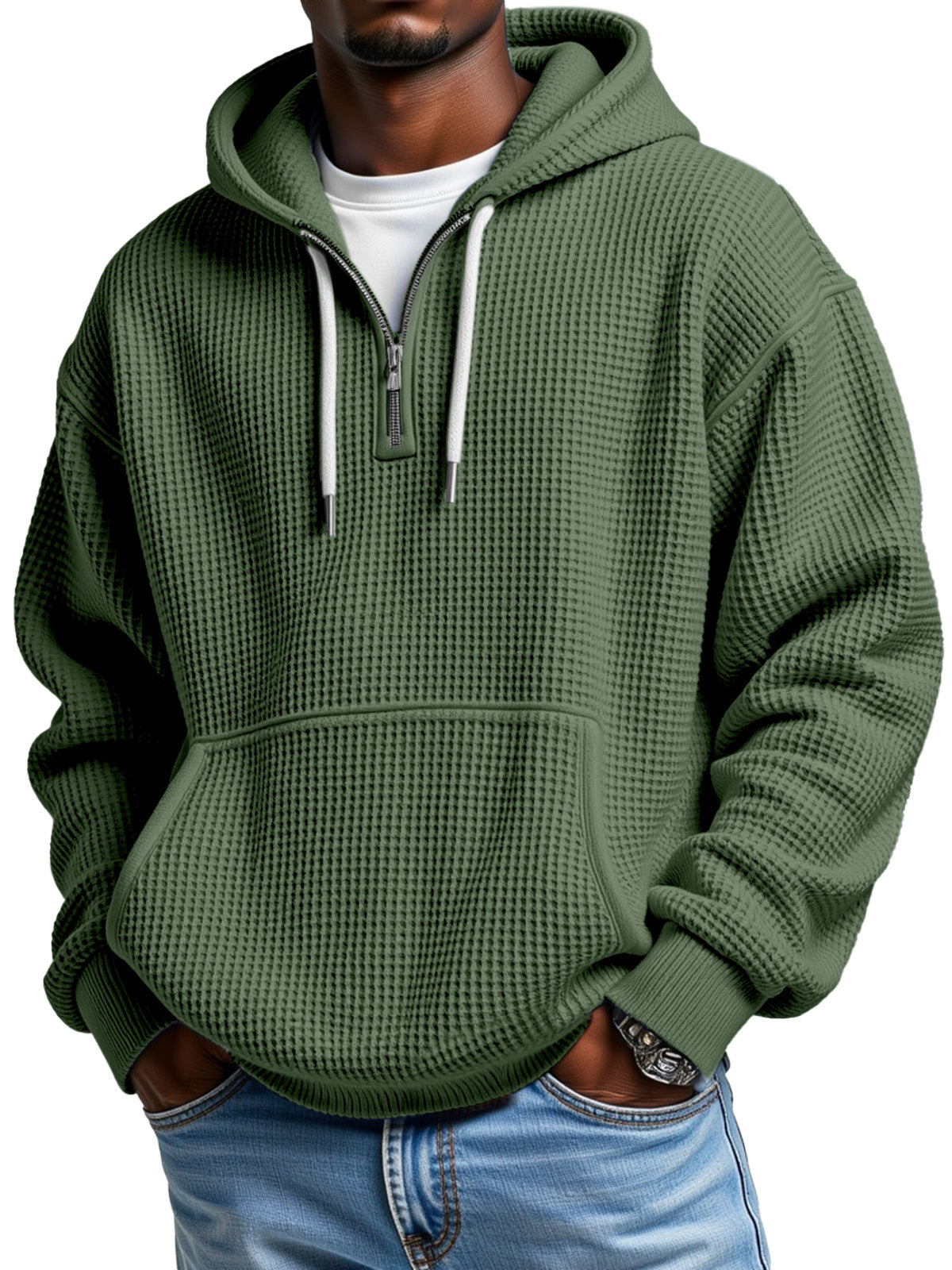 Cozy Waffle Zip Hoodie