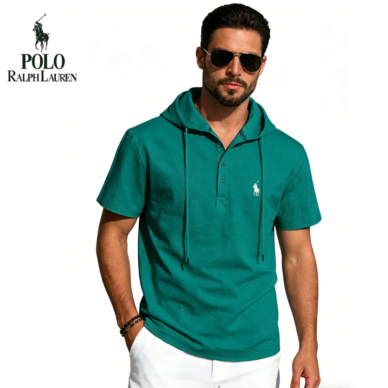 Everyday Comfort Hooded Polo Shirt