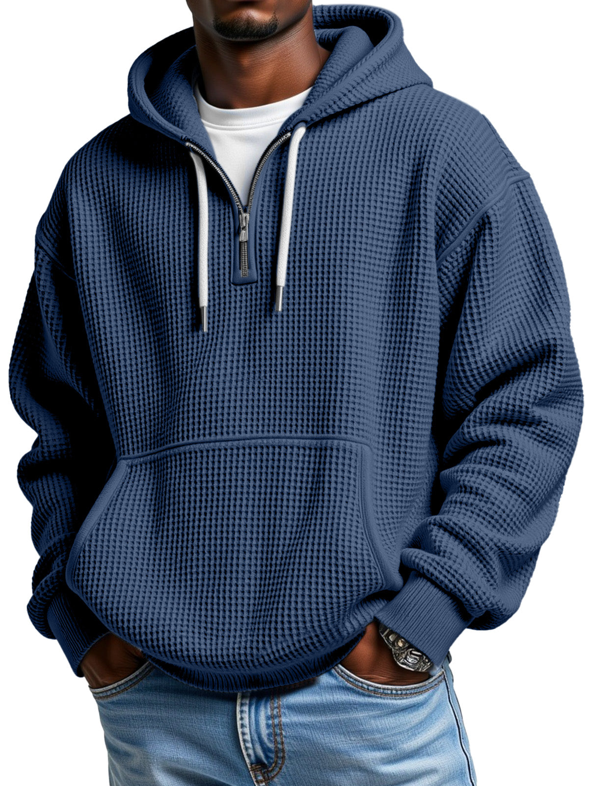 Cozy Waffle Zip Hoodie