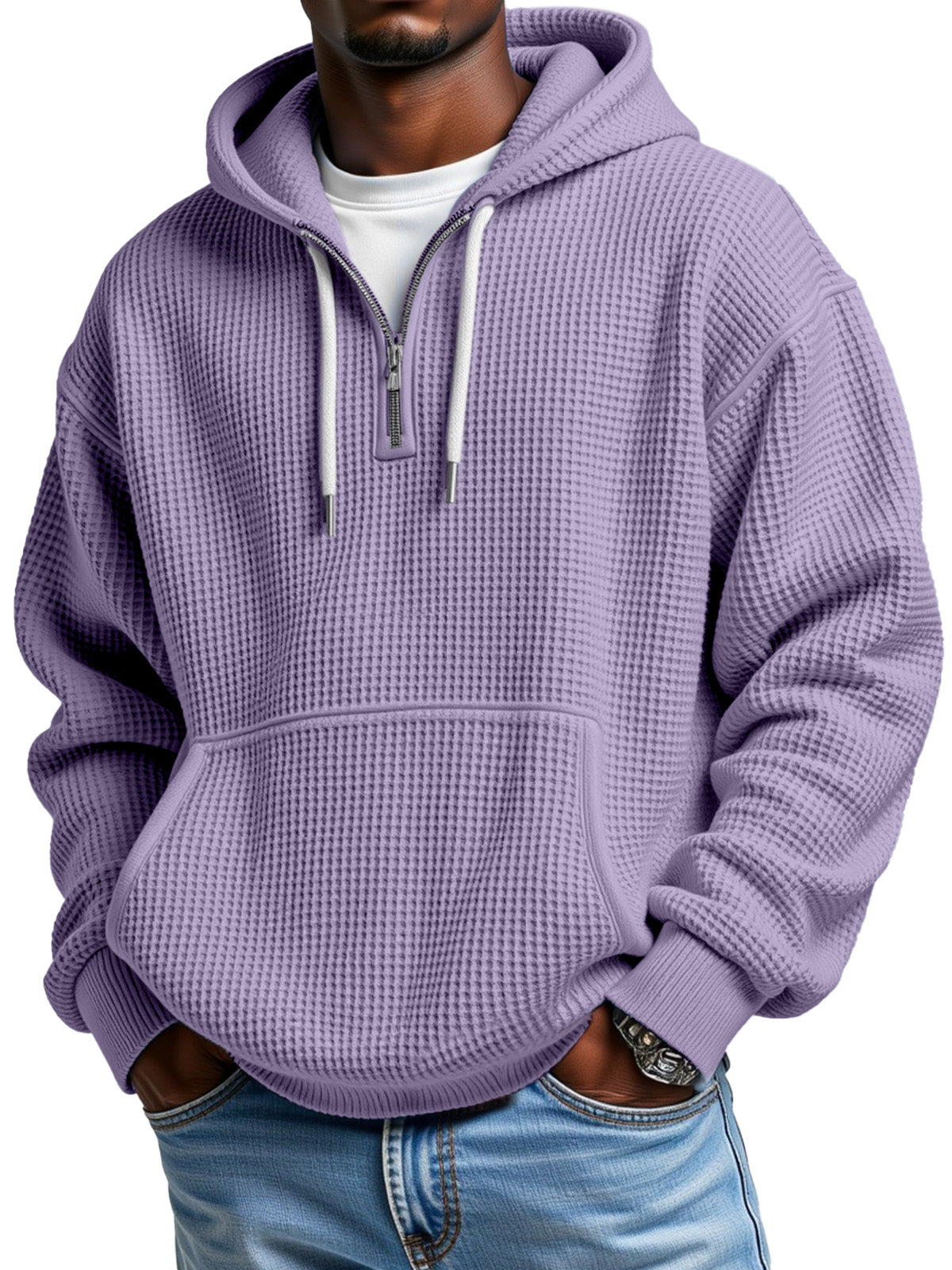 Cozy Waffle Zip Hoodie