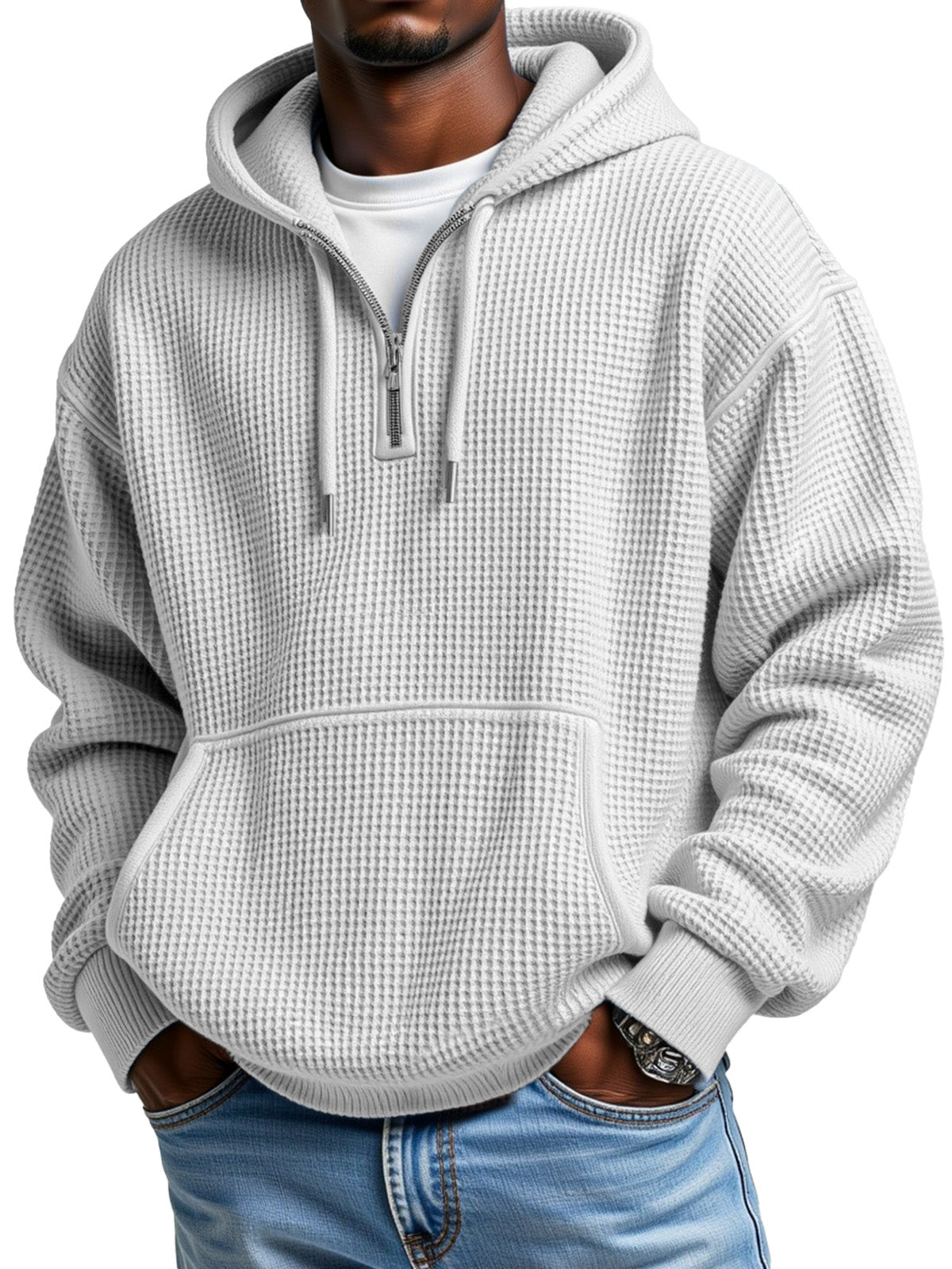 Cozy Waffle Zip Hoodie