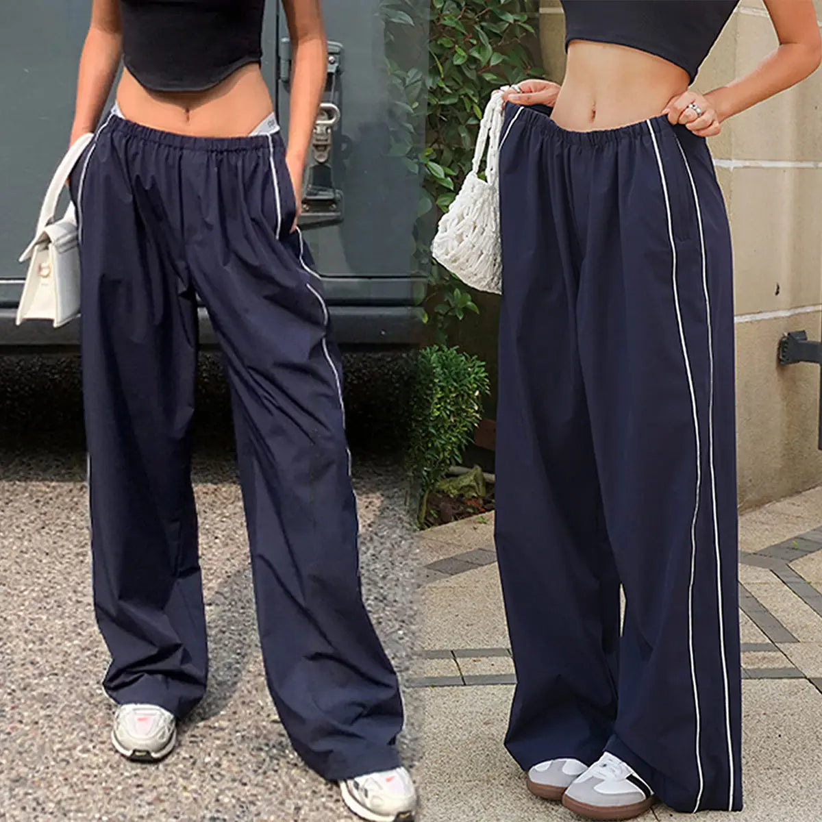 Everyday Parachute Wideleg Track Pants