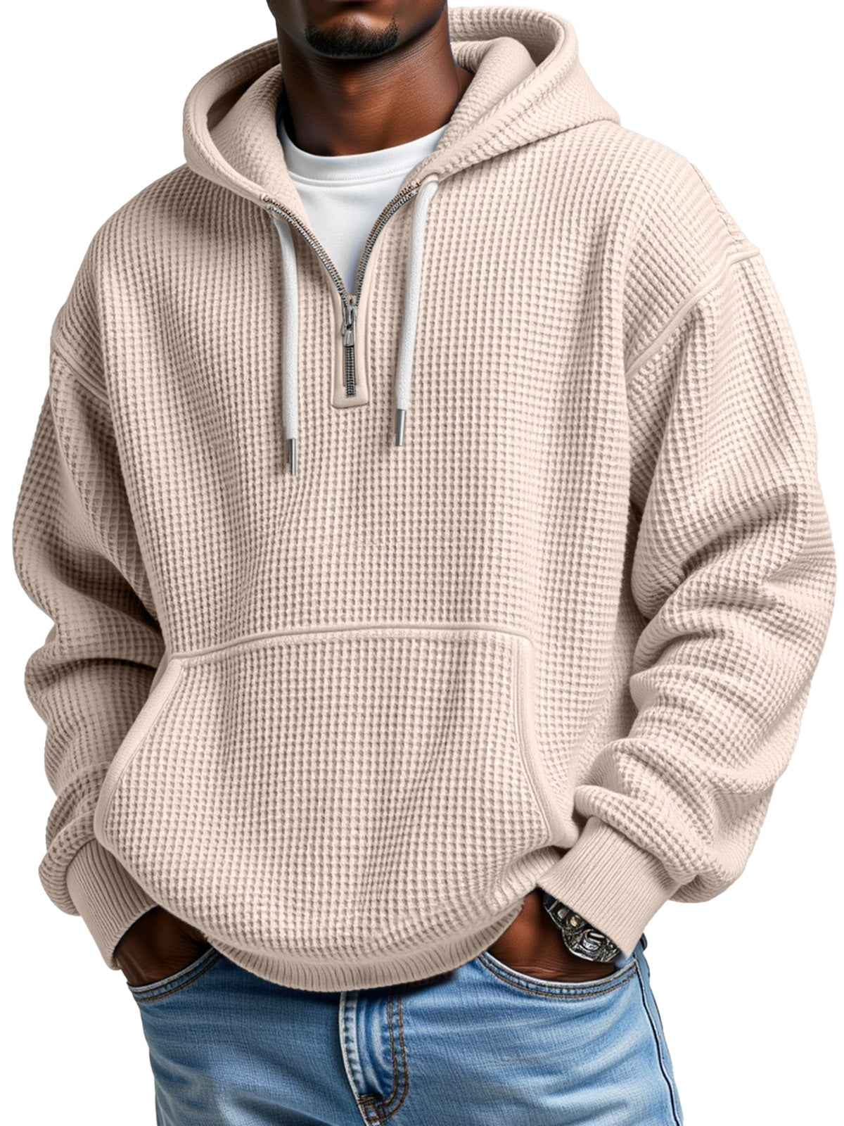 Cozy Waffle Zip Hoodie