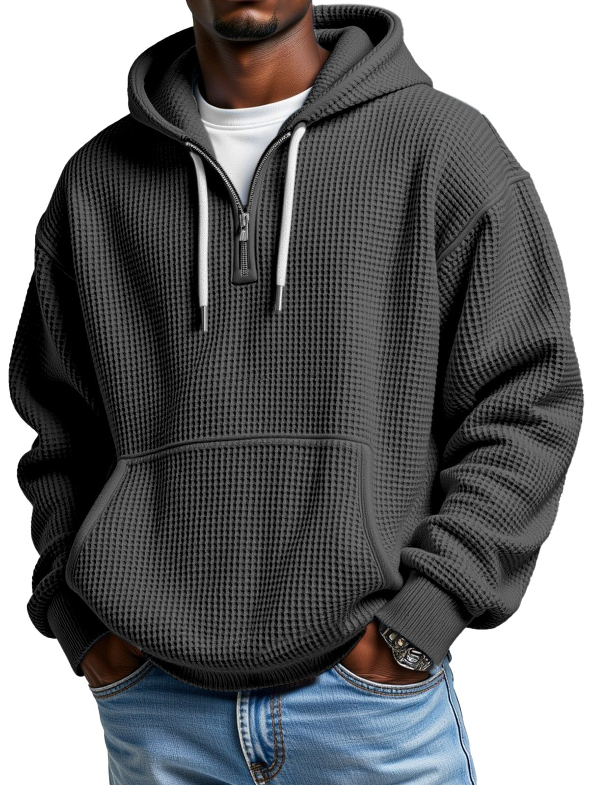Cozy Waffle Zip Hoodie