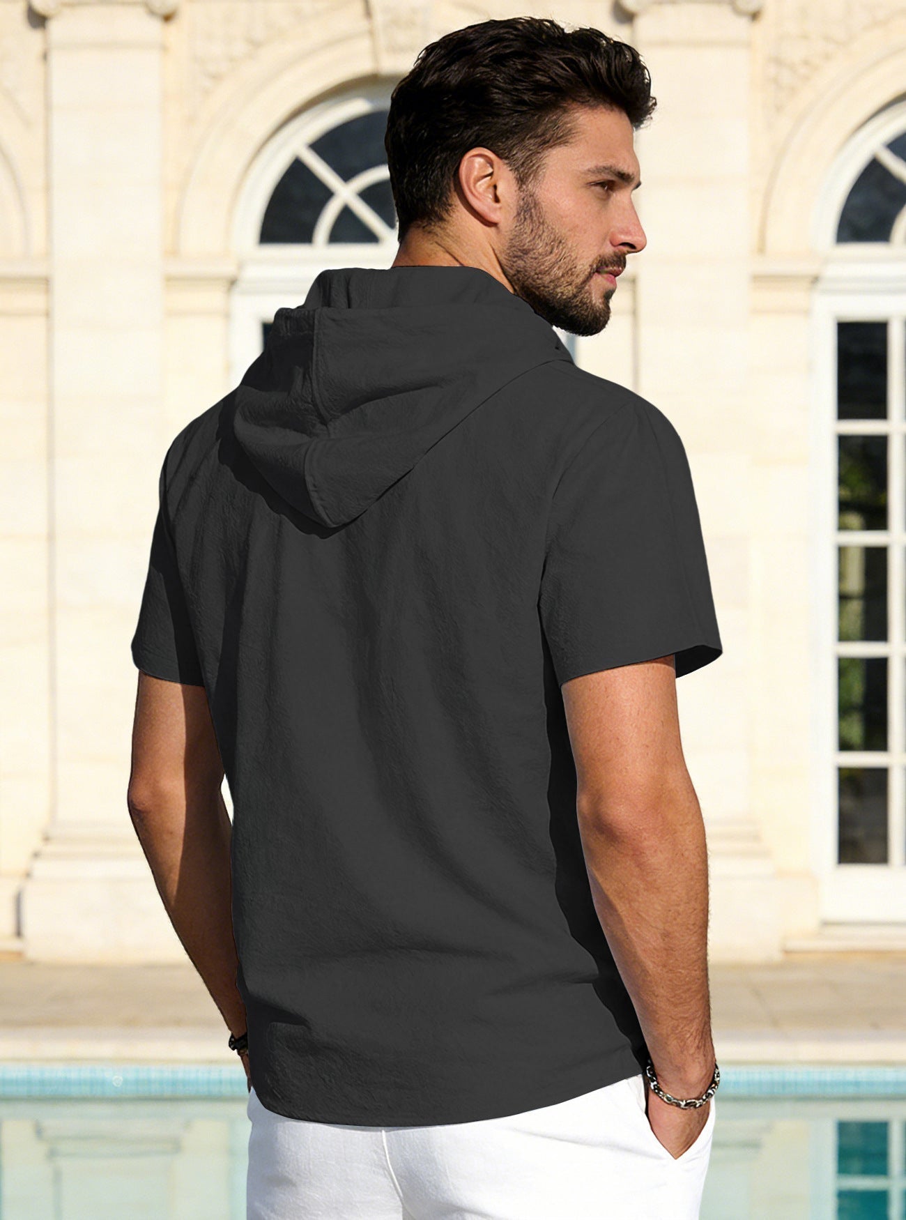 Everyday Comfort Hooded Polo Shirt