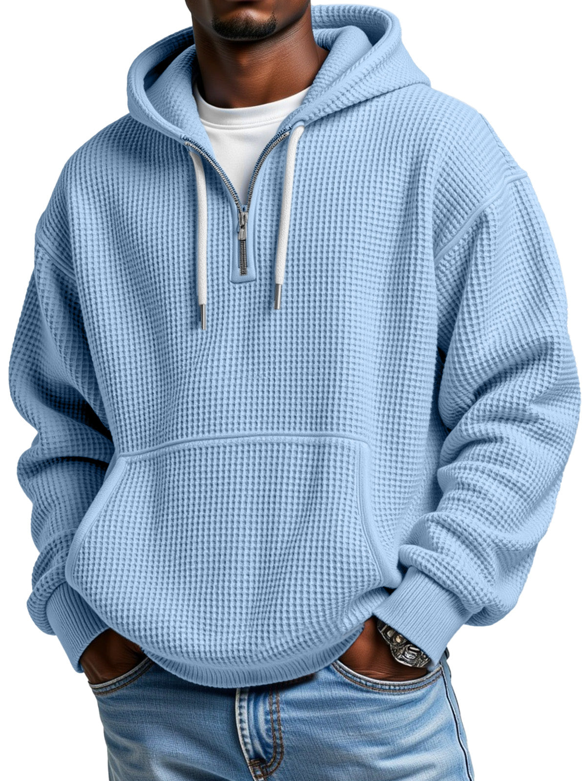 Cozy Waffle Zip Hoodie